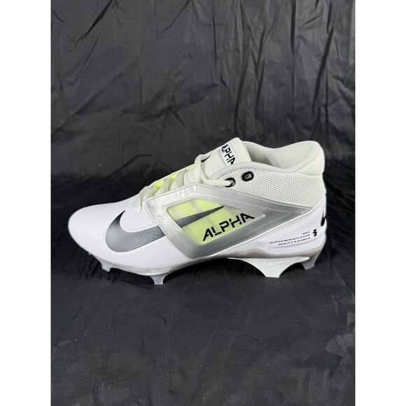 Nike Alpha Menace Pro 3 Football Cleats Shoes Mens 8.5 FD7037-100 New White main image 9